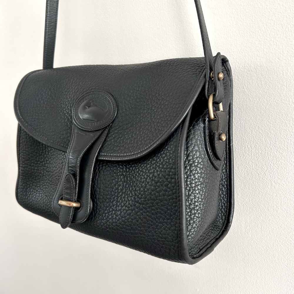 Vintage Dooney & Bourke Essex Large Bag Black Pebbled Leather - Picture 8 of 11